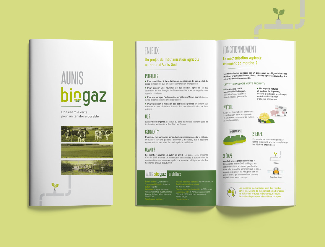 Brochure projet d'unité de méthanisation Aunis Biogaz