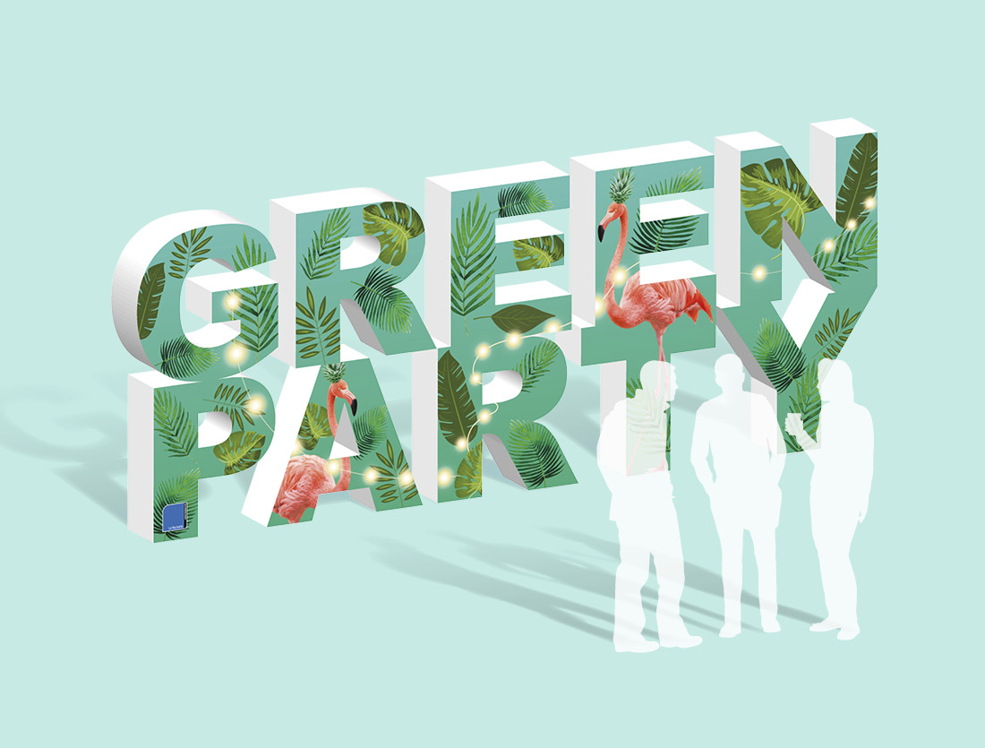 Signalétique événement Green Party / Université La Rochelle