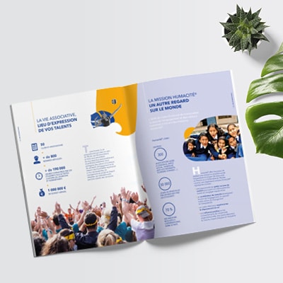 Brochure et communication pour l'école Excelia à La Rochelle, Tours et Orléans
