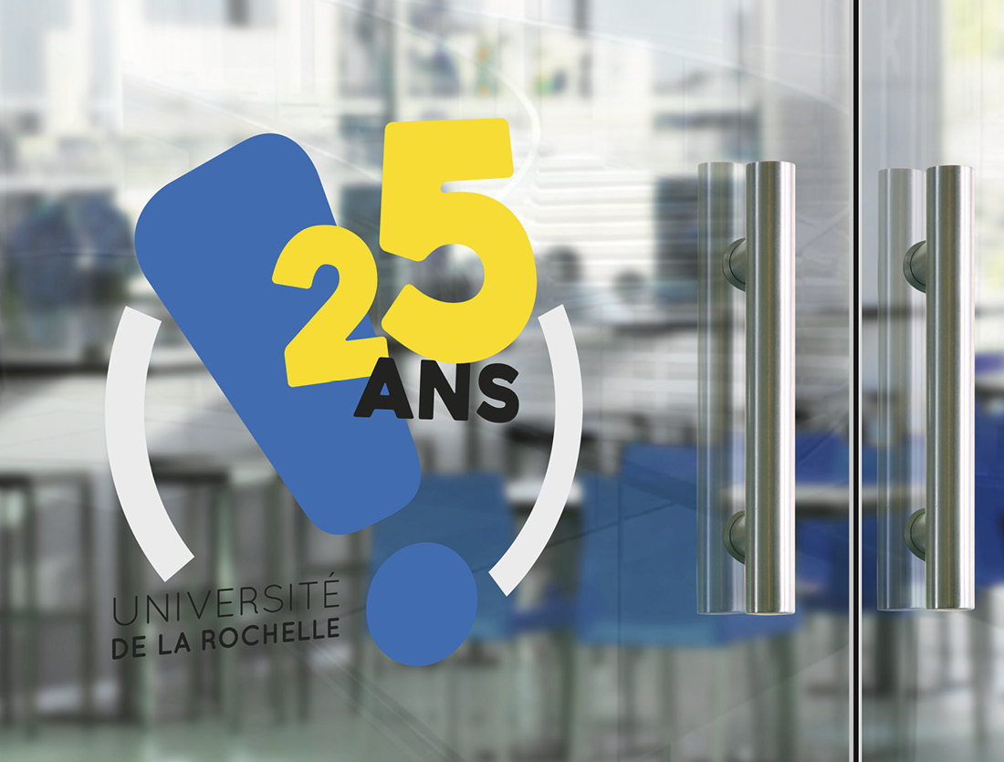 Identité et logo 25 ans de l'université de La Rochelle